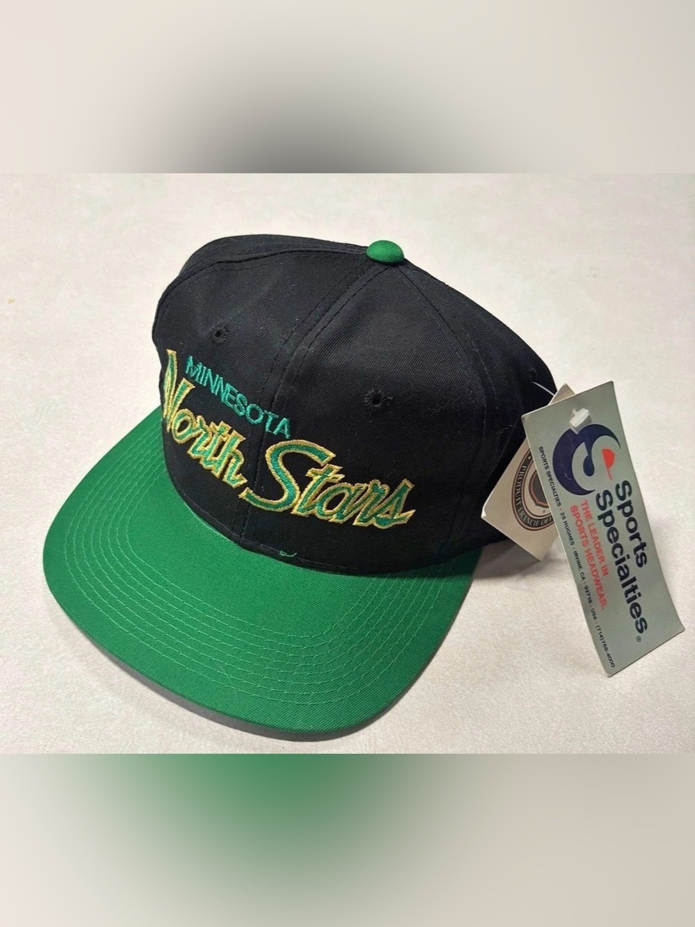 Vintage Sports Specialties Minnesota North Stars The Twill Script Snapback Hat S